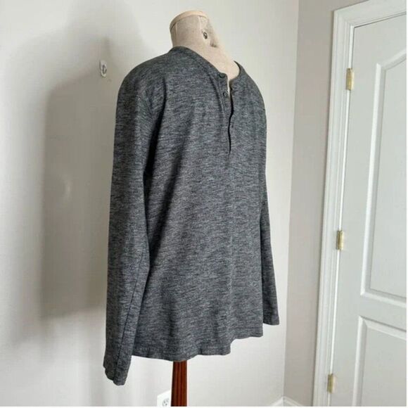 Bonobos Mens Long Sleeve Henley Neck Heathered Gray Size L Slim Fit - Picture 4 of 5